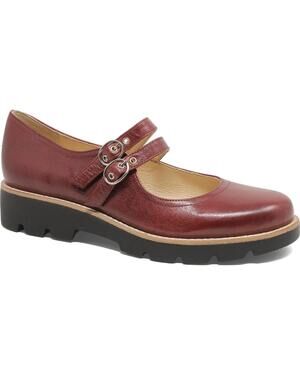 NEW DJANGO & JULIETTE women's dabbie shoes in claret-black sole leather